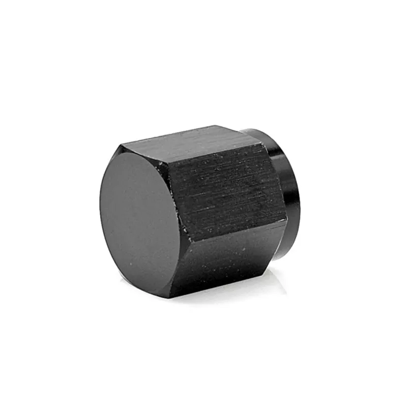 -12AN AN Flare Cap, 6061 Aluminum, Black Hard Anodized