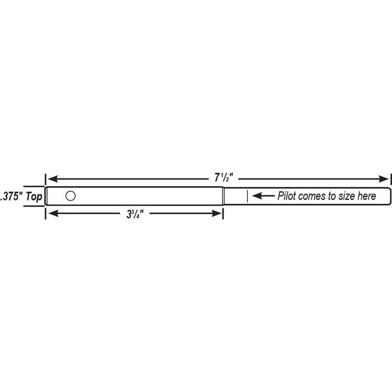 .375" Top Tapered Carbide Pilot | .2771" (7.04mm)