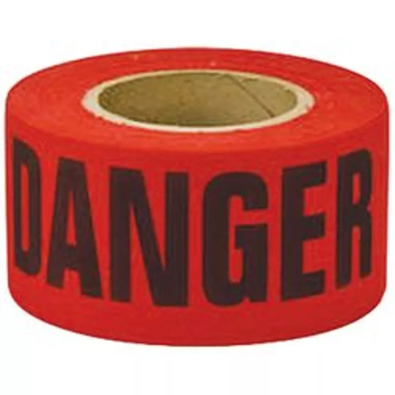 “DANGER” Barricade Tape, 3″ x 1000′, Red By 3M 357