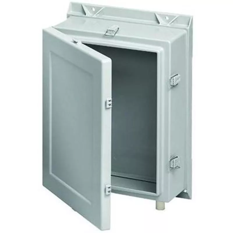 NEMA 4X, Hinged, 24.19″ x 24.19″ x 12″, Fiberglass By nVent Hoffman A24H2412GQRLP
