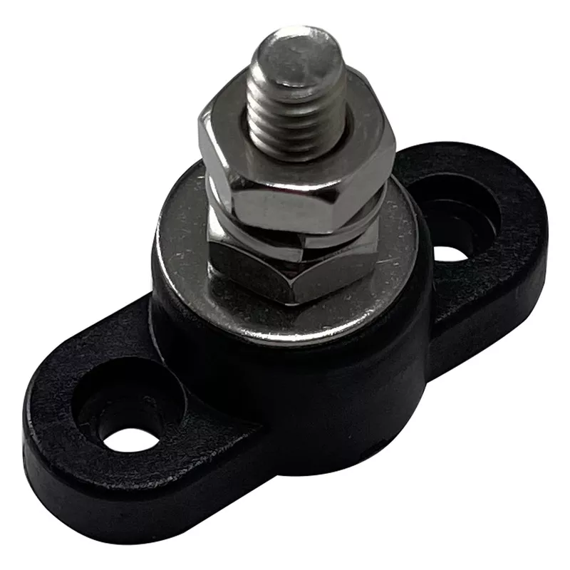 Small Base 1/4″ Single Point Power Post – Black