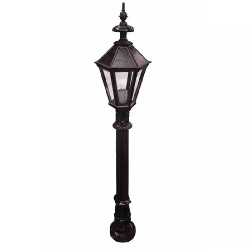 Zexum 4Ft Traditional Black Garden Street Light