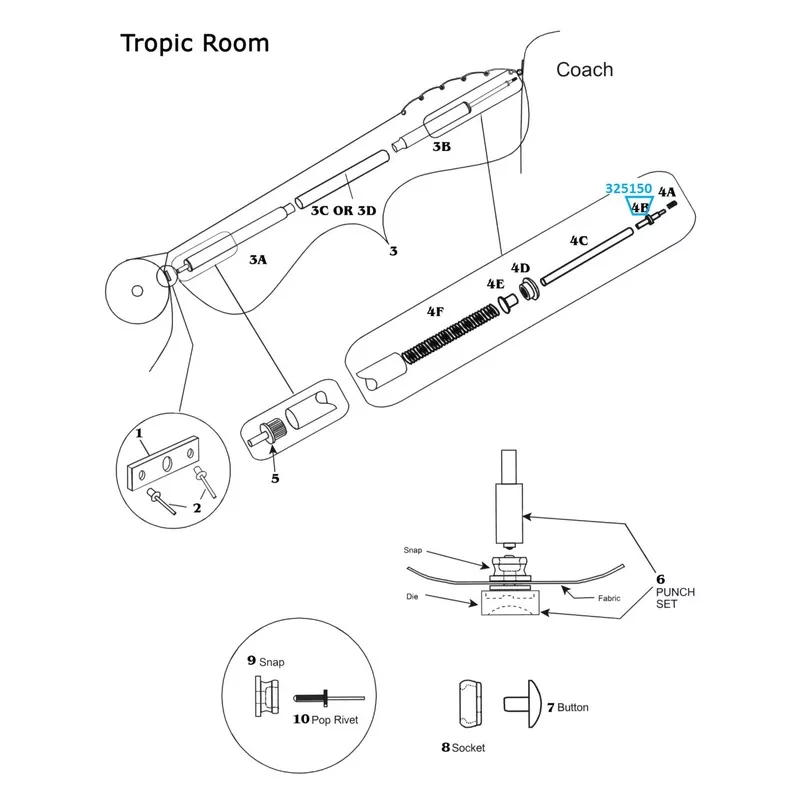 Zip Dee 1/2″ Plug for Tropic Room – 325150