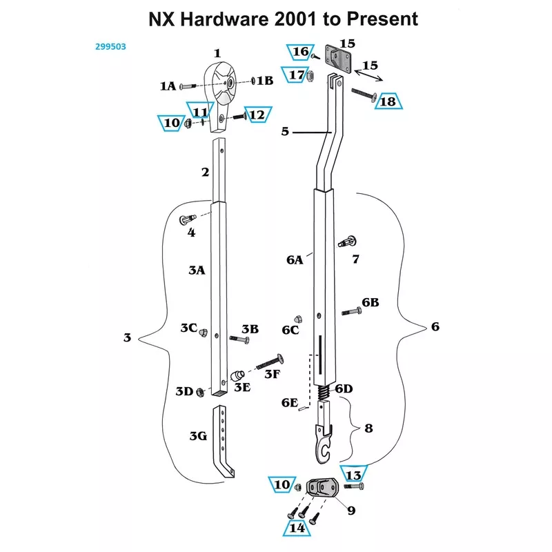 Zip Dee NX Hardware Mounting Kit – 299503